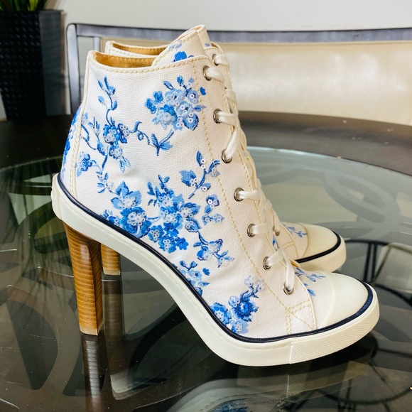 Ralph Lauren Collection Purple Label Raelyn Floral Trainer Pump Women’s Size 8.5 - Picture 5 of 10